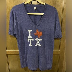 I Heart (🩷) TX (Texas) Cotton Rayon Polyester T Shirt Tee some stretch comfy